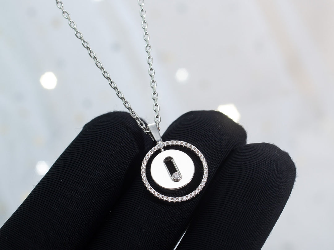 [AuraEcho]LUCKY MOVE PM NECKLACE SILVER DIAMOND