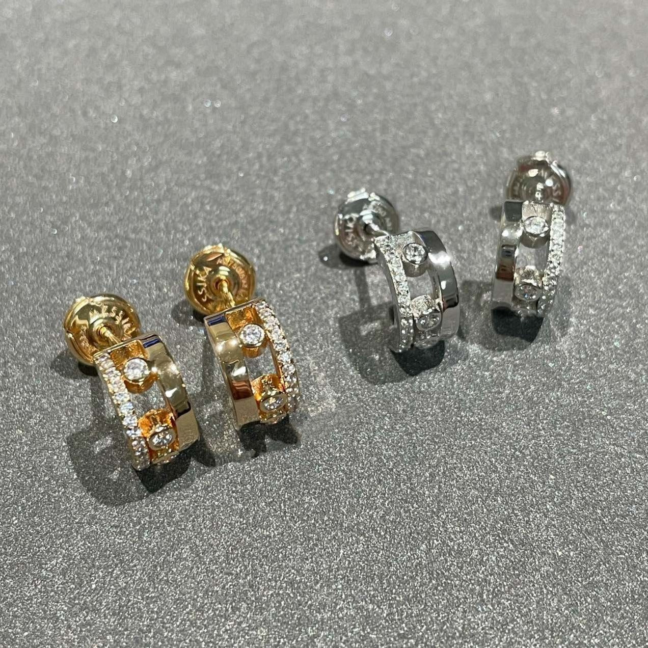 [AuraEcho]MOVE ROMANE EARRINGS DIAMOND