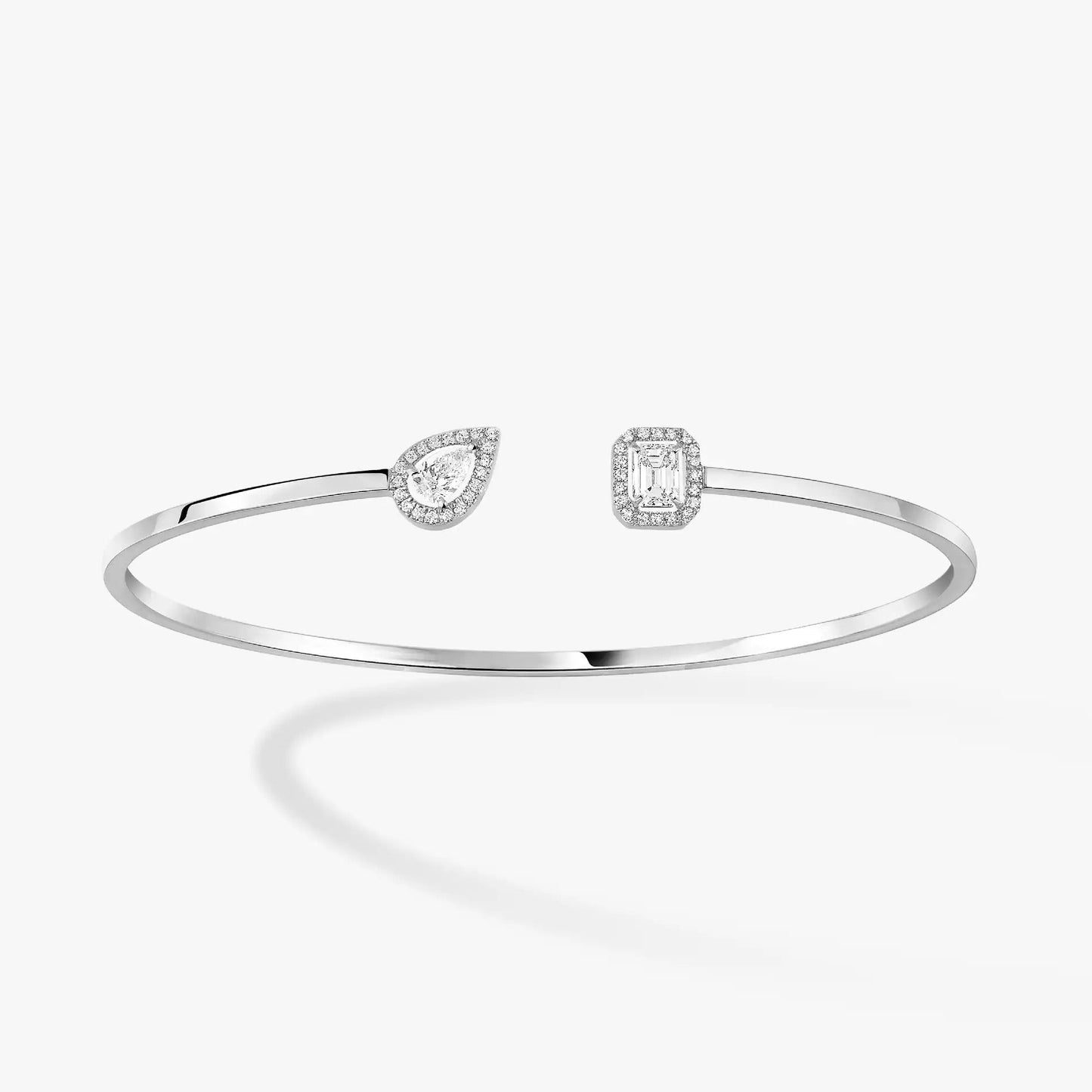 [AuraEcho]JONC FLEX MY TWIN TOI & MOI SILVER DIAMOND BRACELET