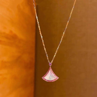 [AuraEcho]DREAM NECKLACE MOP DIAMOND PINK