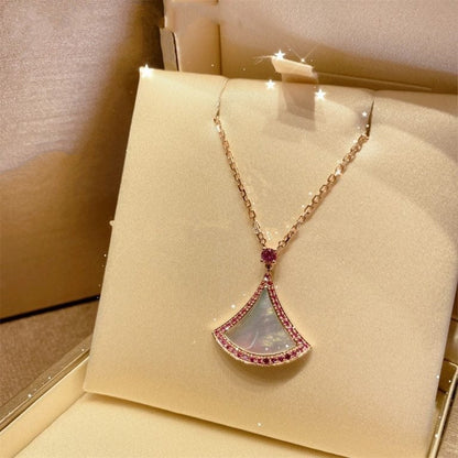 [AuraEcho]DREAM NECKLACE MOP DIAMOND PINK