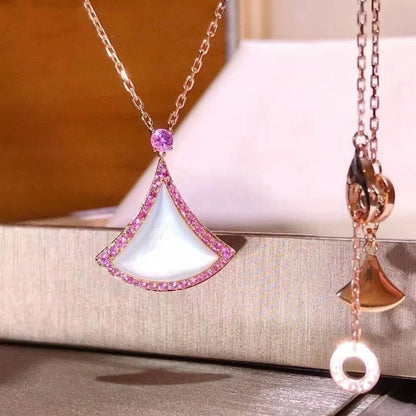 [AuraEcho]DREAM NECKLACE MOP DIAMOND PINK