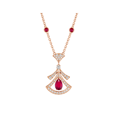 [AuraEcho]DREAM NECKLACE CARNELIAN DIAMOND PINK GOLD