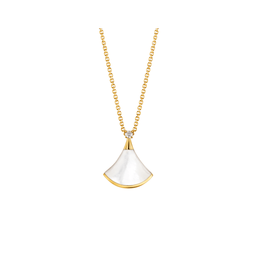 [AuraEcho]DREAM NECKLACE WHITE MOP GOLD 1 DIAMOND