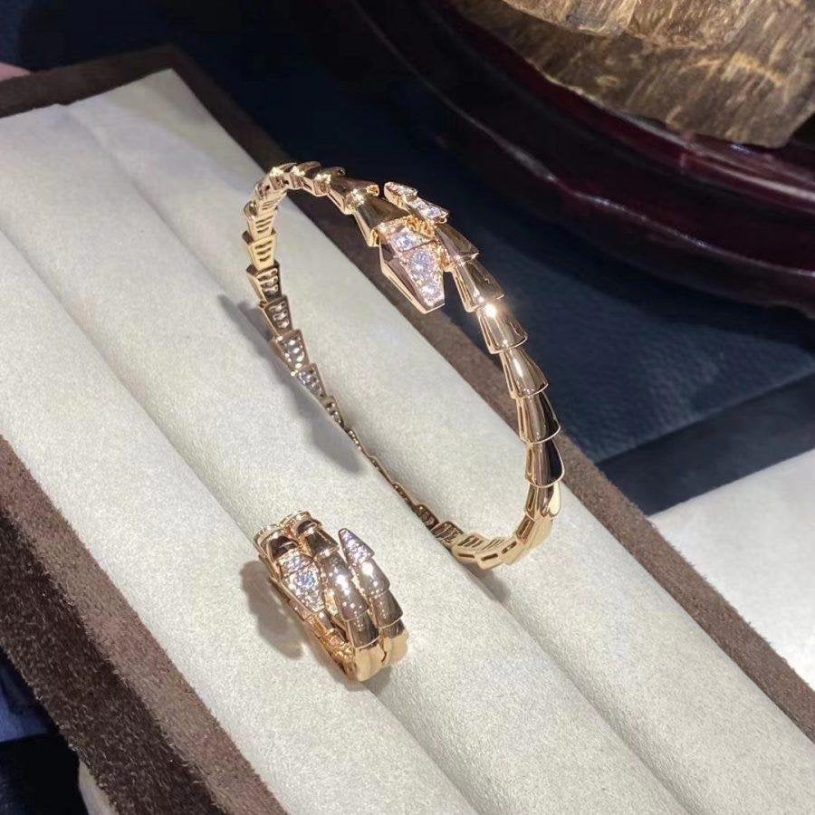 [AuraEcho]SERPENTI BRACELET DIAMONDS PINK GOLD