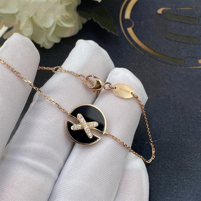 [AuraEcho]JEUX DE BRACELET ONYX PINK GOLD DIAMOND