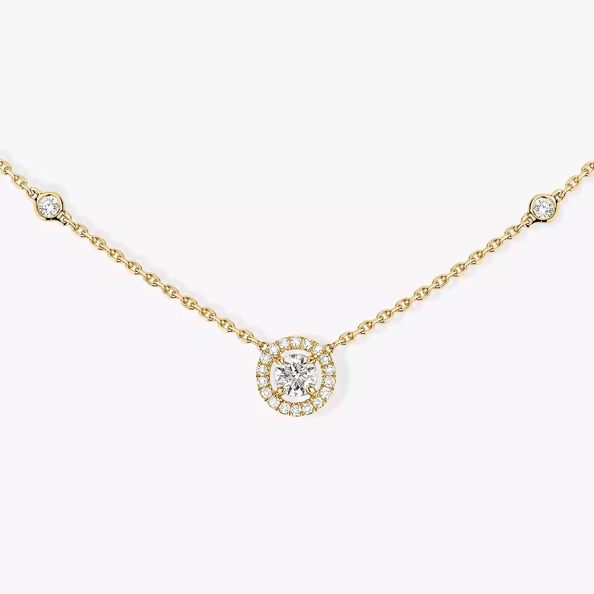 [AuraEcho]Diamond Necklace 0,20ct Brilliant Shape Joy