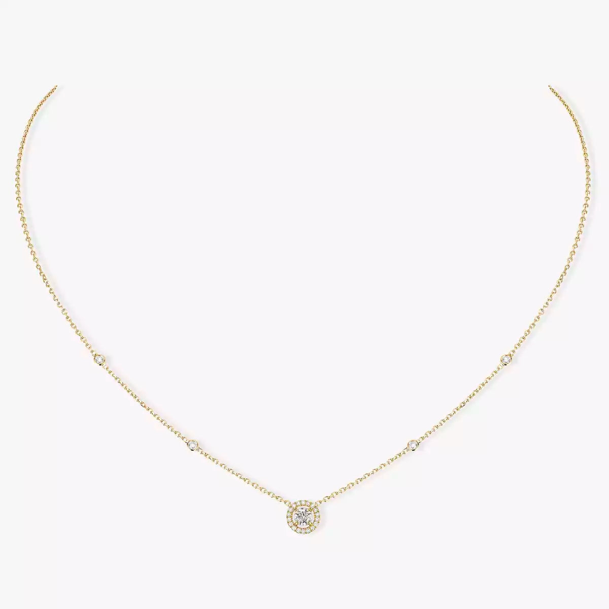 [AuraEcho]Diamond Necklace 0,20ct Brilliant Shape Joy