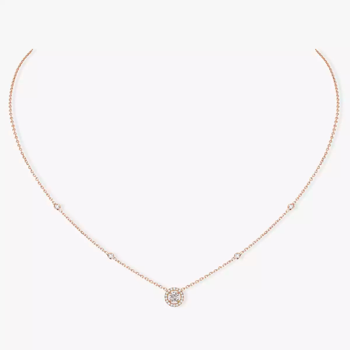 [AuraEcho]Diamond Necklace 0,20ct Brilliant Shape Joy