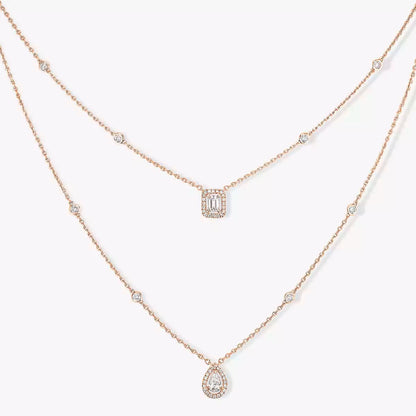 [AuraEcho]Diamond Necklace My Twin 2 Rows