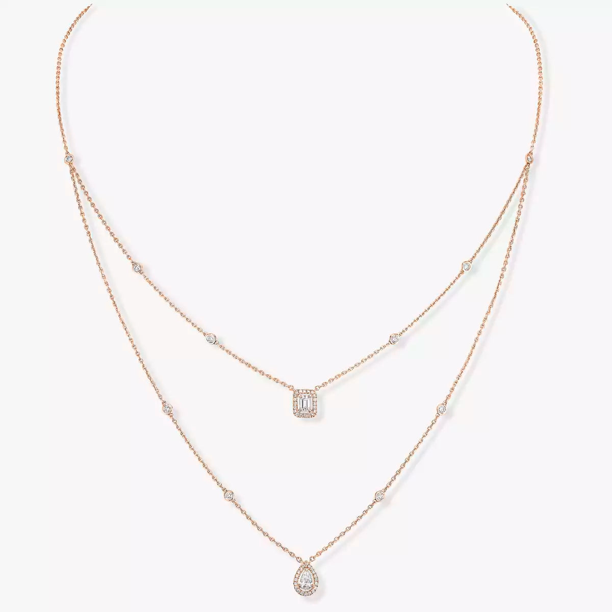 [AuraEcho]Diamond Necklace My Twin 2 Rows