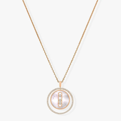 [AuraEcho]LUCKY MOVE MM NACRE BLANCHE DIAMOND NECKLACE