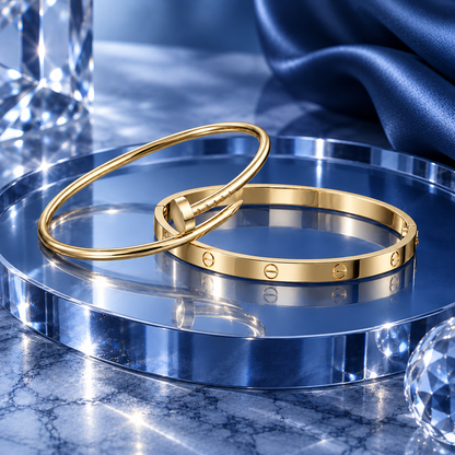 [AuraEcho] LOVE & JUSTE Classic Bracelet Stack Set