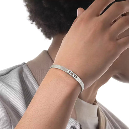 [AuraEcho]Move Noa Ciselé half pavé bangle