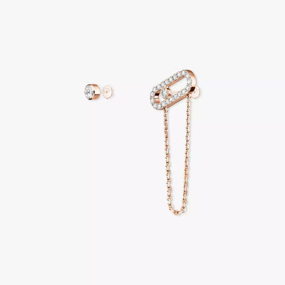 [AuraEcho]Move Uno Diamond Earrings