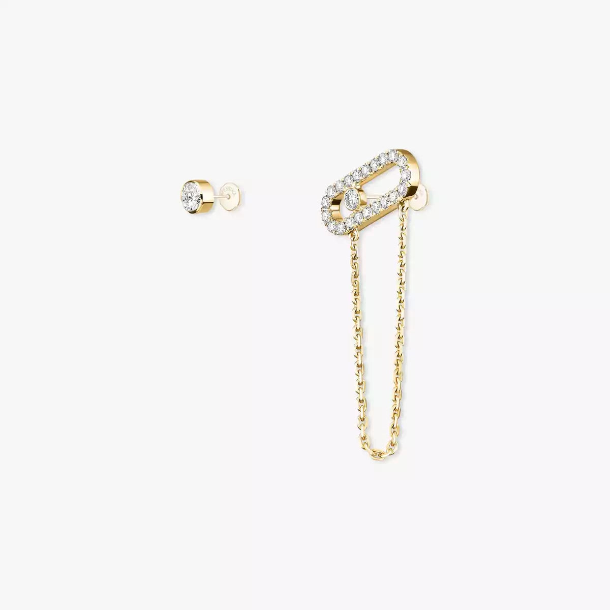 [AuraEcho]Move Uno Diamond Earrings