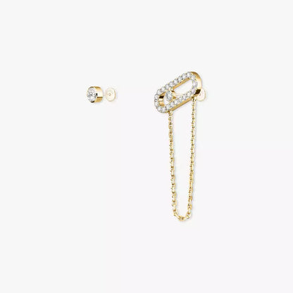 [AuraEcho]Move Uno Diamond Earrings