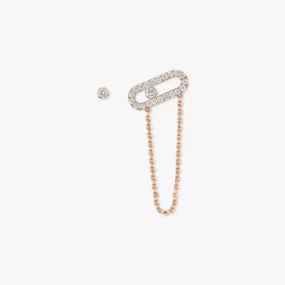 [AuraEcho]Move Uno Diamond Earrings