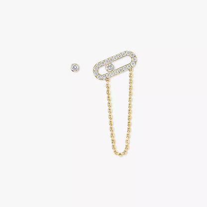 [AuraEcho]Move Uno Diamond Earrings