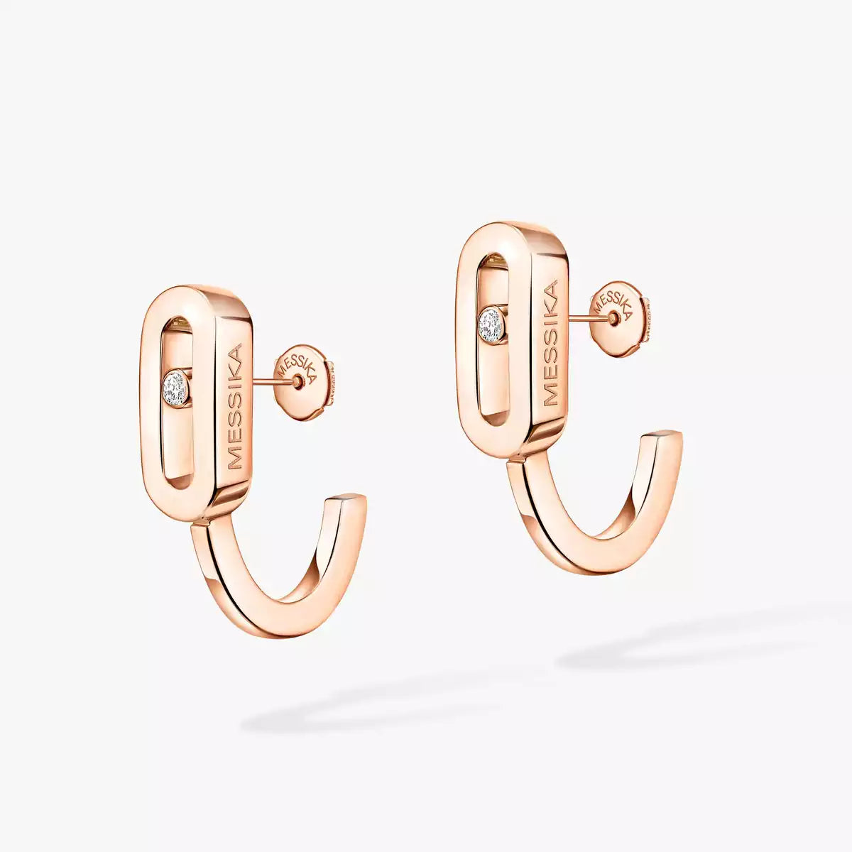 [AuraEcho]Diamond Mini Hoop Earrings Move Classique