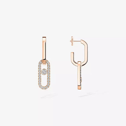 [AuraEcho]Move Link Diamond Earrings
