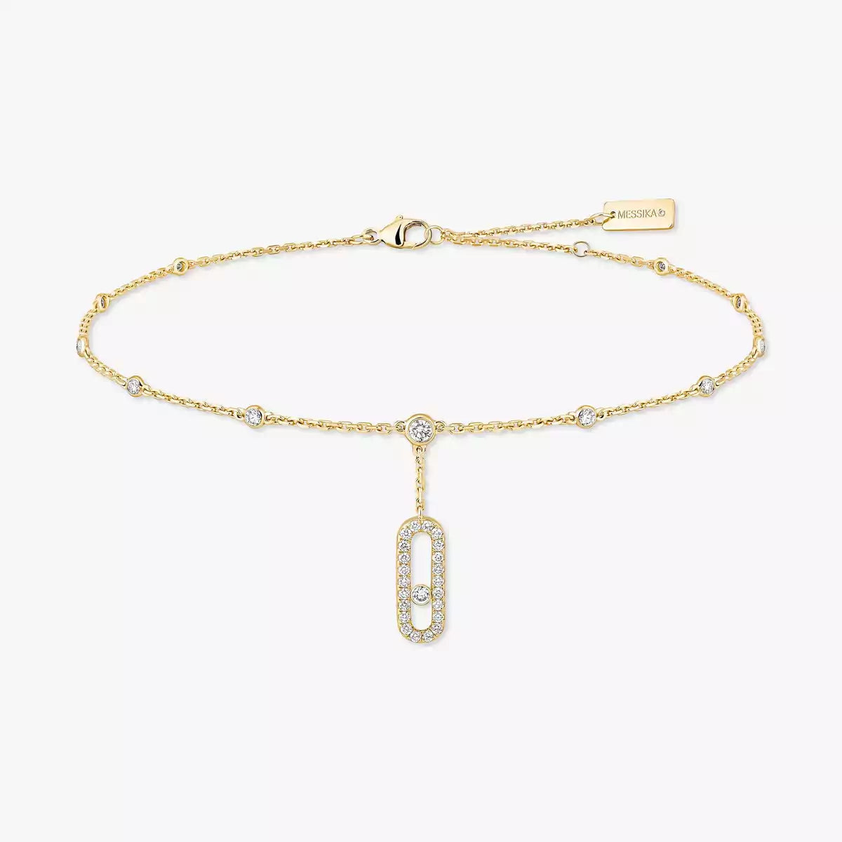 [AuraEcho] Move Uno pavé ankle bracelet