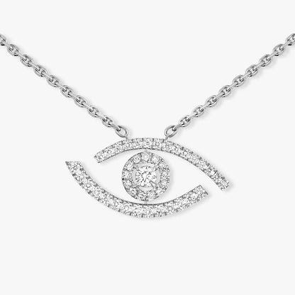 [AuraEcho]Pave_ Diamond Necklace Lucky Eye
