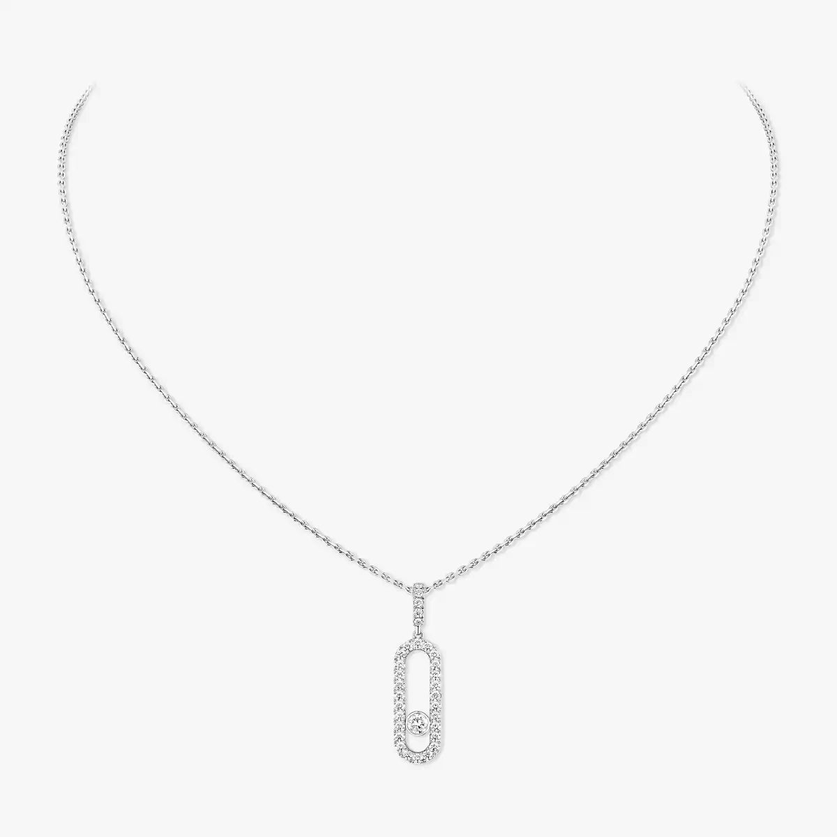 [AuraEcho]Move Uno Diamond Necklace in Rose Gold