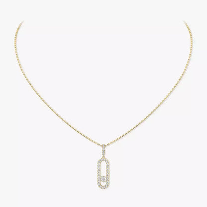 [AuraEcho]Move Uno Diamond Necklace in Rose Gold