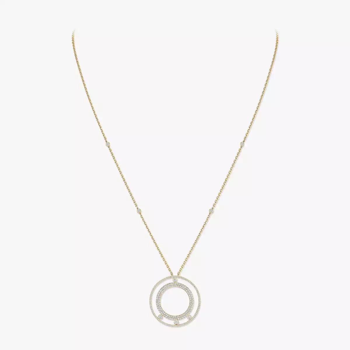 [AuraEcho]Move Romane Long Pave_-Set Diamond Necklace