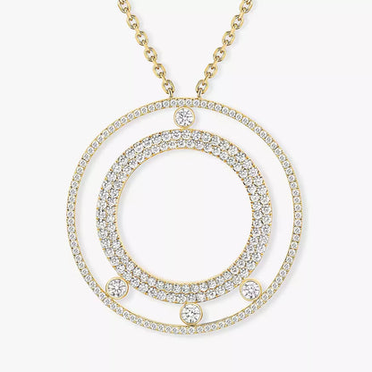 [AuraEcho]Move Romane Long Pave_-Set Diamond Necklace