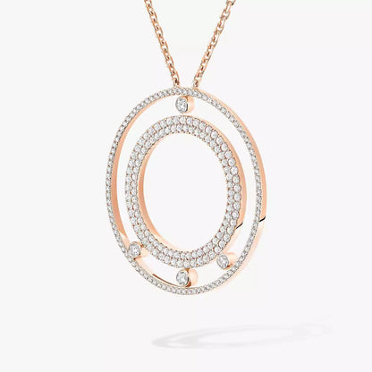 [AuraEcho]Move Romane Long Pave_-Set Diamond Necklace