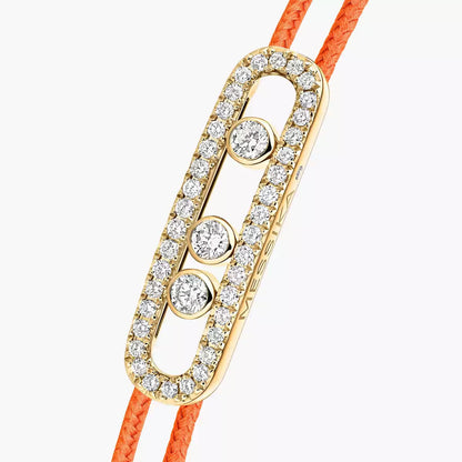[AuraEcho]Messika Care(s) pink cord pavé bracelet