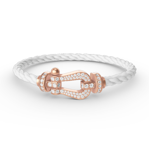 [AuraEcho]FORCE LARGE HORSESHOE FULL DIAMOND BRACELET ROSE GOLD