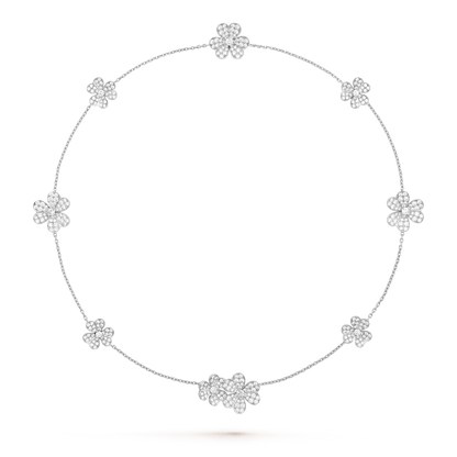 [AuraEcho]FRIVOLE SILVER 9 FLOWERS NECKLACE