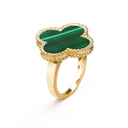 [AuraEcho]CLOVER MALACHITE RING