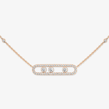 [AuraEcho] Move Pave_ Rose Gold Diamond Necklace